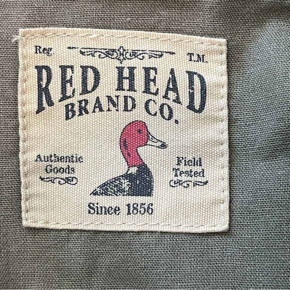 Red Head Brand Co Mens Green Long Sleeve Work Shirt Button Down Size Medium - Picture 4 of 11